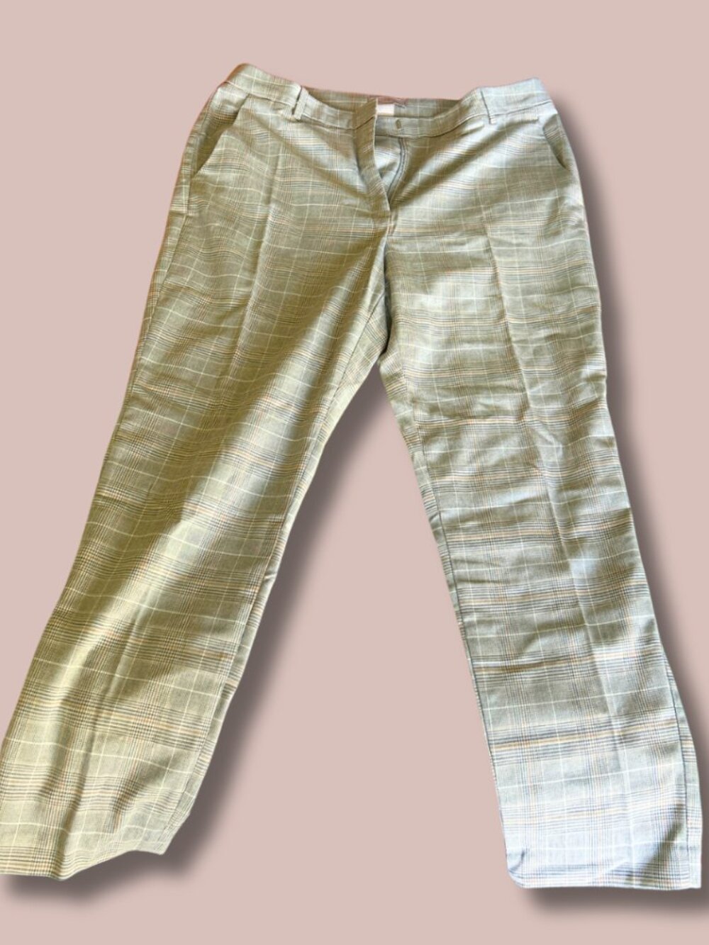 Yellow hue Plaid trousers